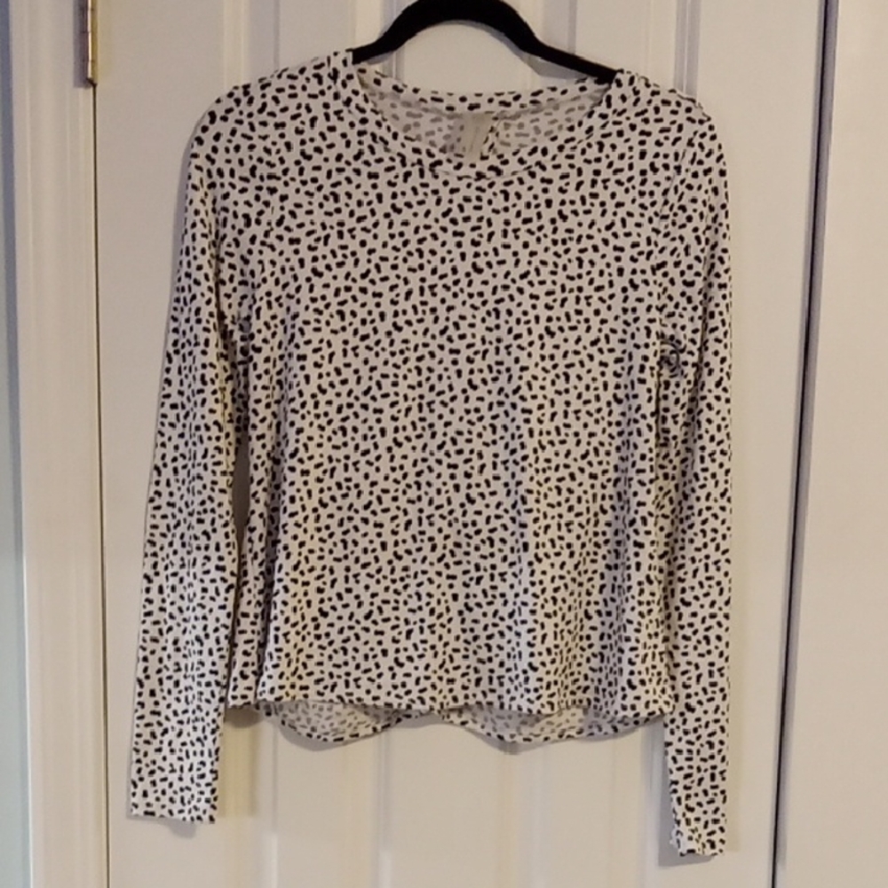 Elegant Black and White Polka Dot Women's Blouse